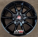 R351GB EXCHANGE SERVICE - JAGUAR XF 4x20" GENUINE DRACO GLOSS BLACK ALLOY WHEELS