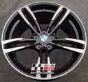 R348DSL EXCHANGE SERVICE - BMW M2 M3 M4 4x19" GENUINE STYLE 437M GLOSS BLACK DIAMOND CUT SMOKED LACQUER ALLOY WHEELS