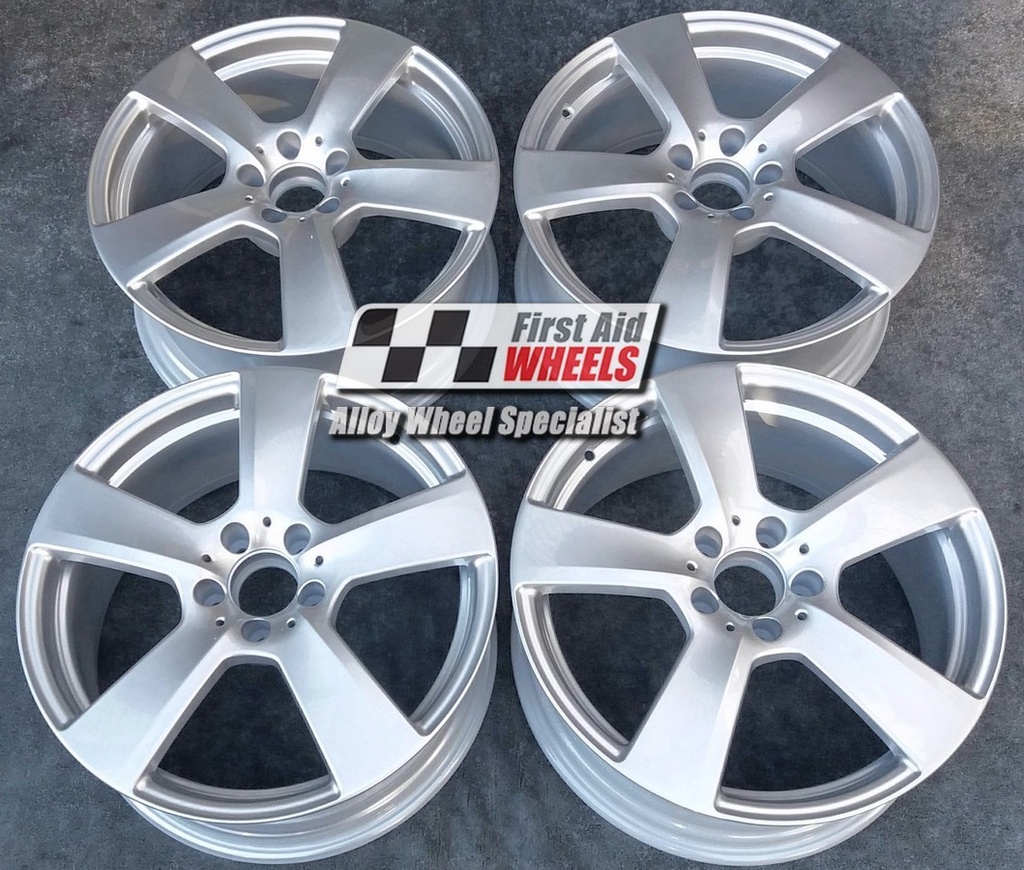 R331S EXCHANGE SERVICE - MERCEDES E-CLASS W212 4x18" 5 SPOKE SILVER ALLOY WHEELS