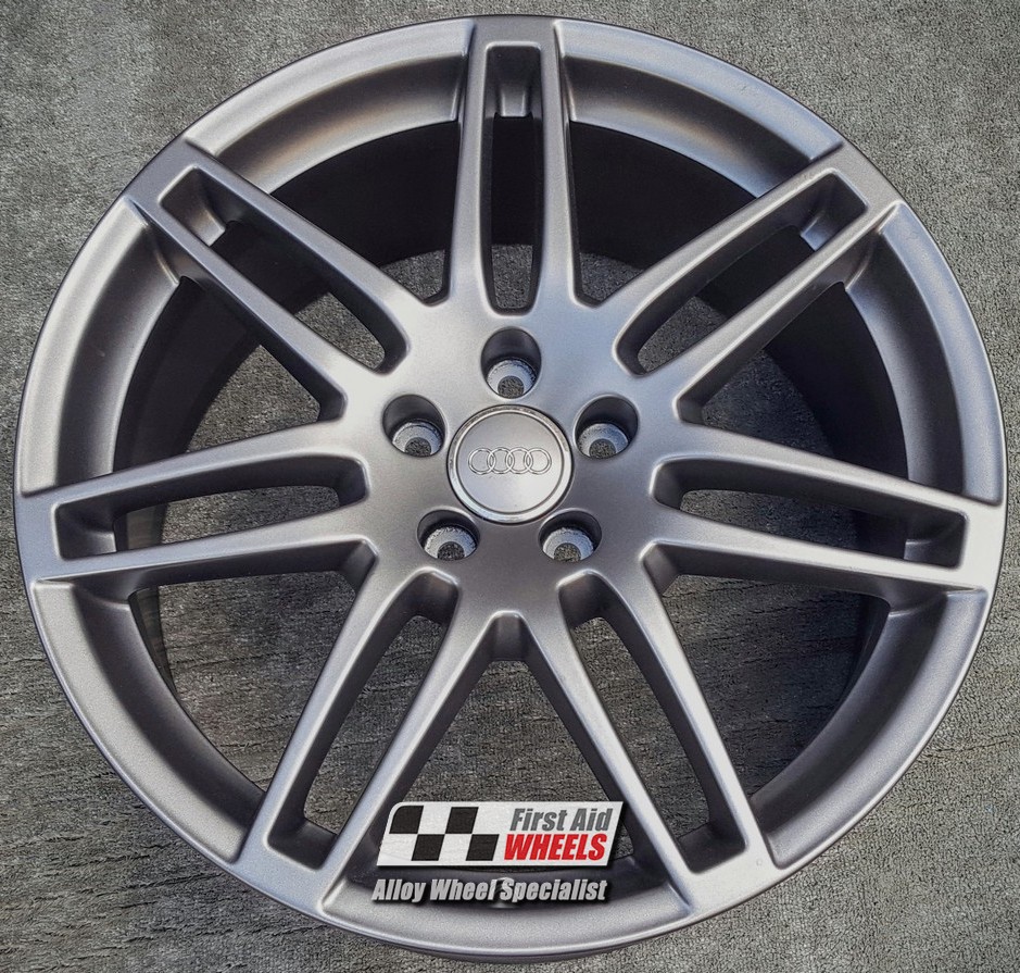 R328SG EXCHANGE SERVICE - AUDI A6 C6 4x19" GENUINE LE MANS SATIN GREY ALLOY WHEELS