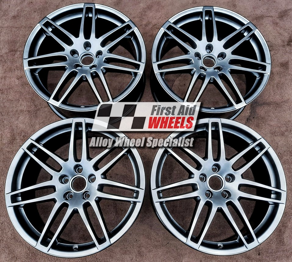 R328SC EXCHANGE SERVICE - AUDI A6 C6 4x19" GENUINE LE MANS SHADOW CHROME ALLOY WHEELS