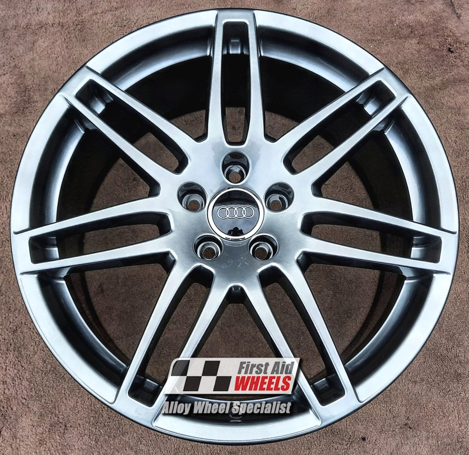 R328SC EXCHANGE SERVICE - AUDI A6 C6 4x19" GENUINE LE MANS SHADOW CHROME ALLOY WHEELS