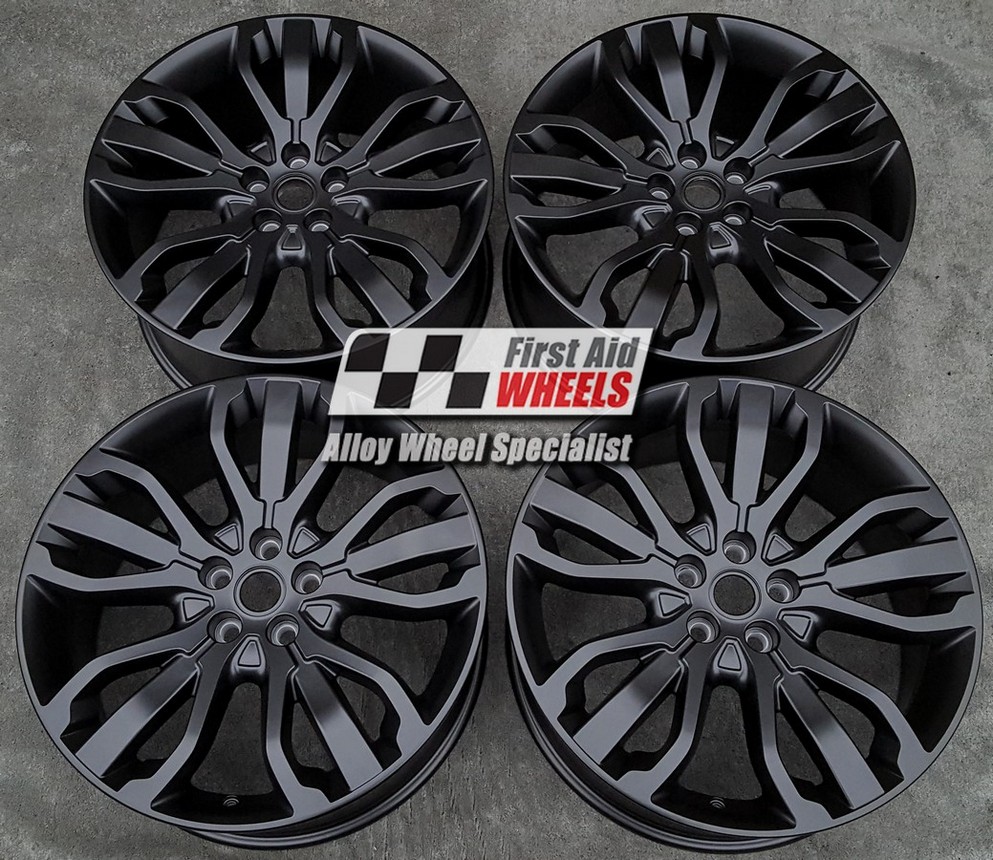 R306SB EXCHANGE SERVICE - RANGE ROVER SPORT 4x21" GENUINE STYLE 507 SATIN BLACK ALLOY WHEELS