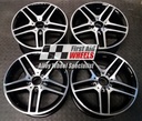 R294DCB EXCHANGE SERVICE - MERCEDES C CLASS W204 4x17" GENUINE AMG GLOSS BLACK DIAMOND CUT ALLOY WHEELS