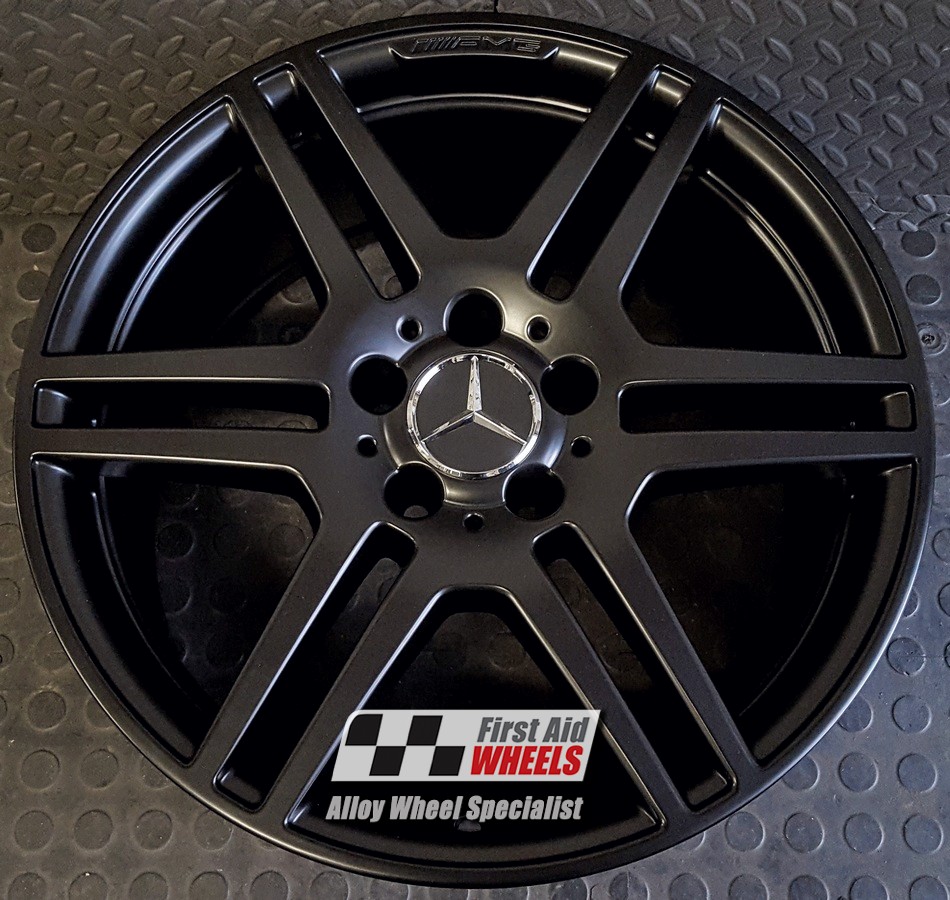 R288SB EXCHANGE SERVICE - MERCEDES E CLASS W212 4x18" GENUINE AMG SATIN BLACK ALLOY WHEELS