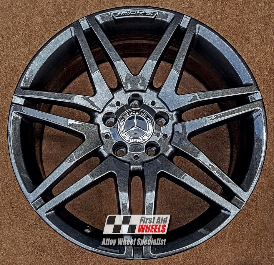 R287AD EXCHANGE SERVICE - MERCEDES E CLASS A207 C207 4x19" GENUINE AMG DARK GREY ALLOY WHEELS