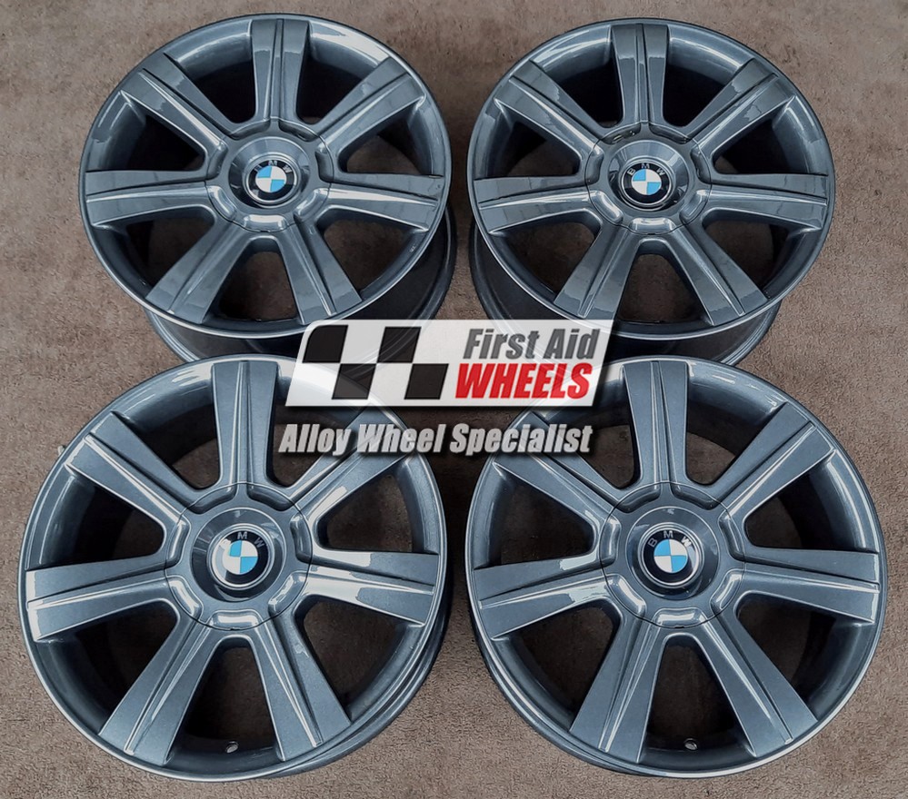 R278A EXCHANGE SERVICE - BMW 3 SERIES 4x17" GENUINE STYLE 96 ANTHRACITE ALLOY WHEELS