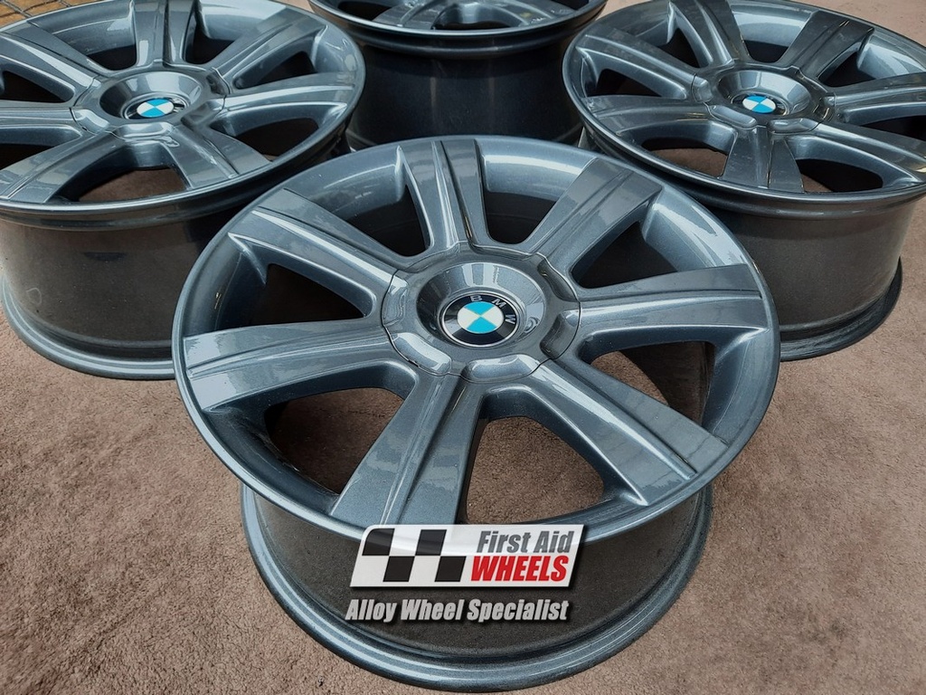 R278A EXCHANGE SERVICE - BMW 3 SERIES 4x17" GENUINE STYLE 96 ANTHRACITE ALLOY WHEELS