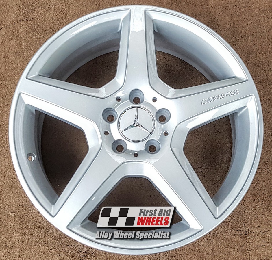 R277S EXCHANGE SERVICE - MERCEDES A B CLASS 4x18" GENUINE AMG SILVER ALLOY WHEELS