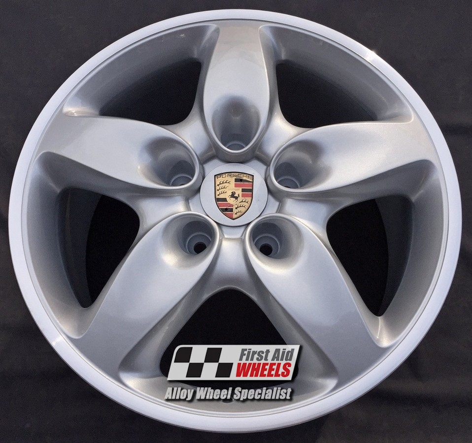 R276SD EXCHANGE SERVICE - PORSCHE CAYENNE TURBO 4x18" GENUINE SILVER DIAMOND RIM REFURBISHED ALLOY WHEELS