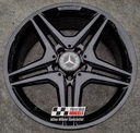 R270GB EXCHANGE SERVICE - MERCEDES A B CLASS CLA 4x18" GENUINE AMG GLOSS BLACK ALLOY WHEELS