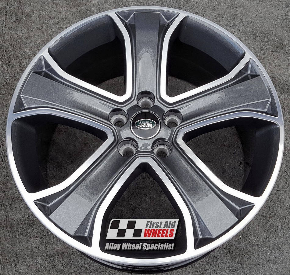 R247DCA EXCHANGE SERVICE - RANGE ROVER SPORT 4x20" ANTHRACITE DIAMOND CUT STYLE 6 ALLOY WHEELS