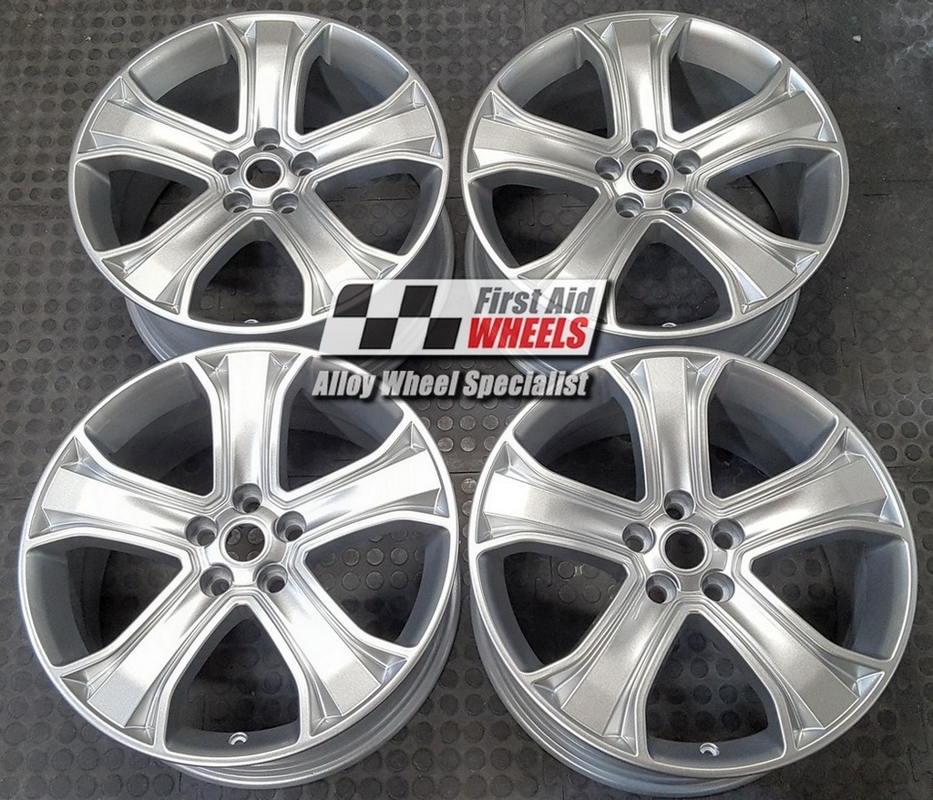 R247S EXCHANGE SERVICE - RANGE ROVER SPORT 4x20" SILVER STYLE 6 ALLOY WHEELS