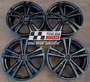 R245SB EXCHANGE SERVICE - AUDI A3 8V 4x18" GENUINE 5 V SPOKE SATIN BLACK ALLOY WHEELS