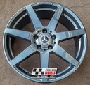 R244A EXCHANGE SERVICE - MERCEDES C CLASS 4x18" GENUINE AMG 7 SPOKE ANTHRACITE ALLOY WHEELS