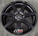 R244SB EXCHANGE SERVICE - MERCEDES C CLASS 4x18" GENUINE AMG 7 SPOKE SATIN BLACK ALLOY WHEELS