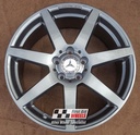 R244G EXCHANGE SERVICE - MERCEDES C CLASS 4x18" GENUINE AMG 7 SPOKE GREY ALLOY WHEELS