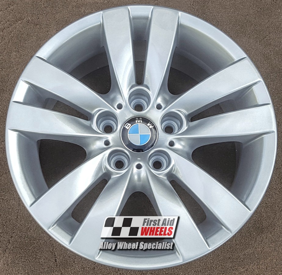 R230S EXCHANGE SERVICE - BMW 3 SERIES E90 4x17" GENUINE STYLE 161 SILVER ALLOY WHEELS