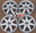 R218SS EXCHANGE SERVICE - MERCEDES C CLASS 4x17" ALSHAIN TITANIUM SILVER 7.5J ALLOY WHEELS