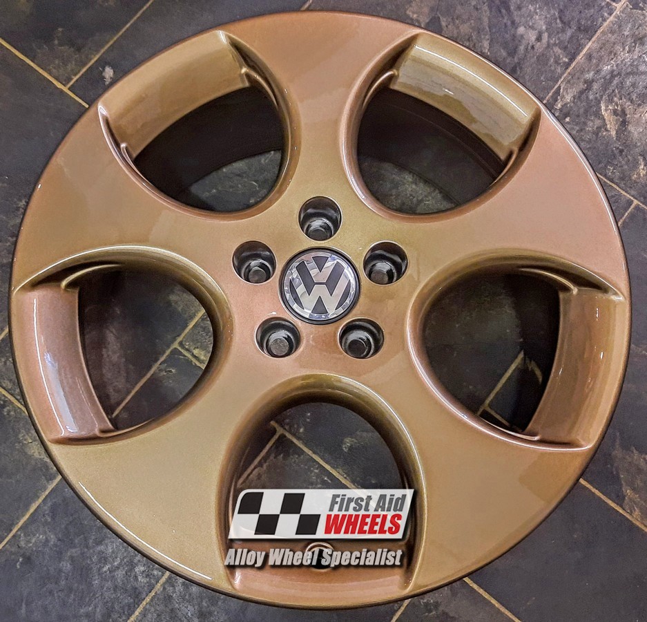 R210DG EXCHANGE SERVICE - VW GOLF GTI 4x18" GENUINE MONZA DARK GOLD ALLOY WHEELS