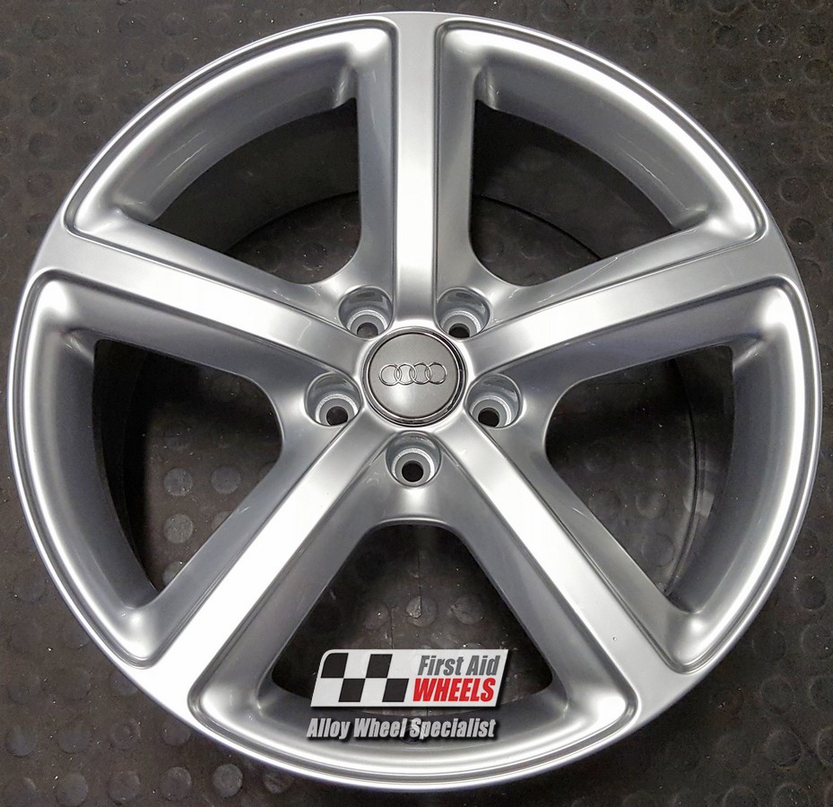 R173S EXCHANGE SERVICE - AUDI Q7 4x20" GENUINE 5 SPOKE SILVER ALLOY WHEELS