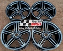 R172A EXCHANGE SERVICE - AUDI A5 8T S5 4x19" GENUINE SEGMENT SPOKE ANTHRACITE ALLOY WHEELS