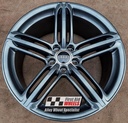 R172A EXCHANGE SERVICE - AUDI A5 8T S5 4x19" GENUINE SEGMENT SPOKE ANTHRACITE ALLOY WHEELS