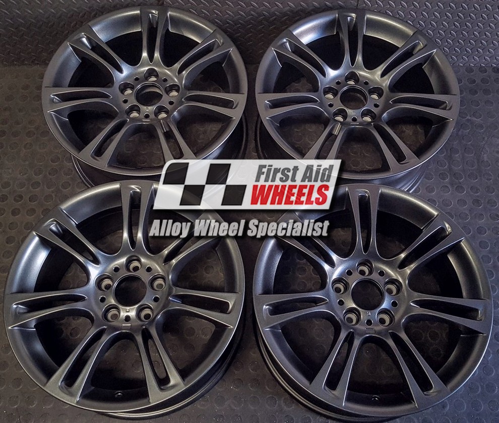 R117LSS EXCHANGE SERVICE - BMW 5 6 SERIES 4x17" GENUINE 350M LOTUS SPARKLE SATIN ALLOY WHEELS