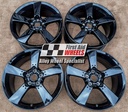 R142GB EXCHANGE SERVICE - MAZDA RX8 4x18" GENUINE 5 SPOKE GLOSS BLACK ALLOY WHEELS