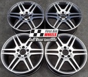 R139DCA EXCHANGE SERVICE - MERCEDES C-CLASS W204 4x17" AMG ANTHRACITE DIAMOND CUT ALLOY WHEELS