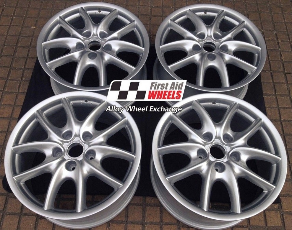 R134S EXCHANGE SERVICE - PORSCHE CAYENNE TURBO 4x19" GENUINE SILVER ALLOY WHEELS