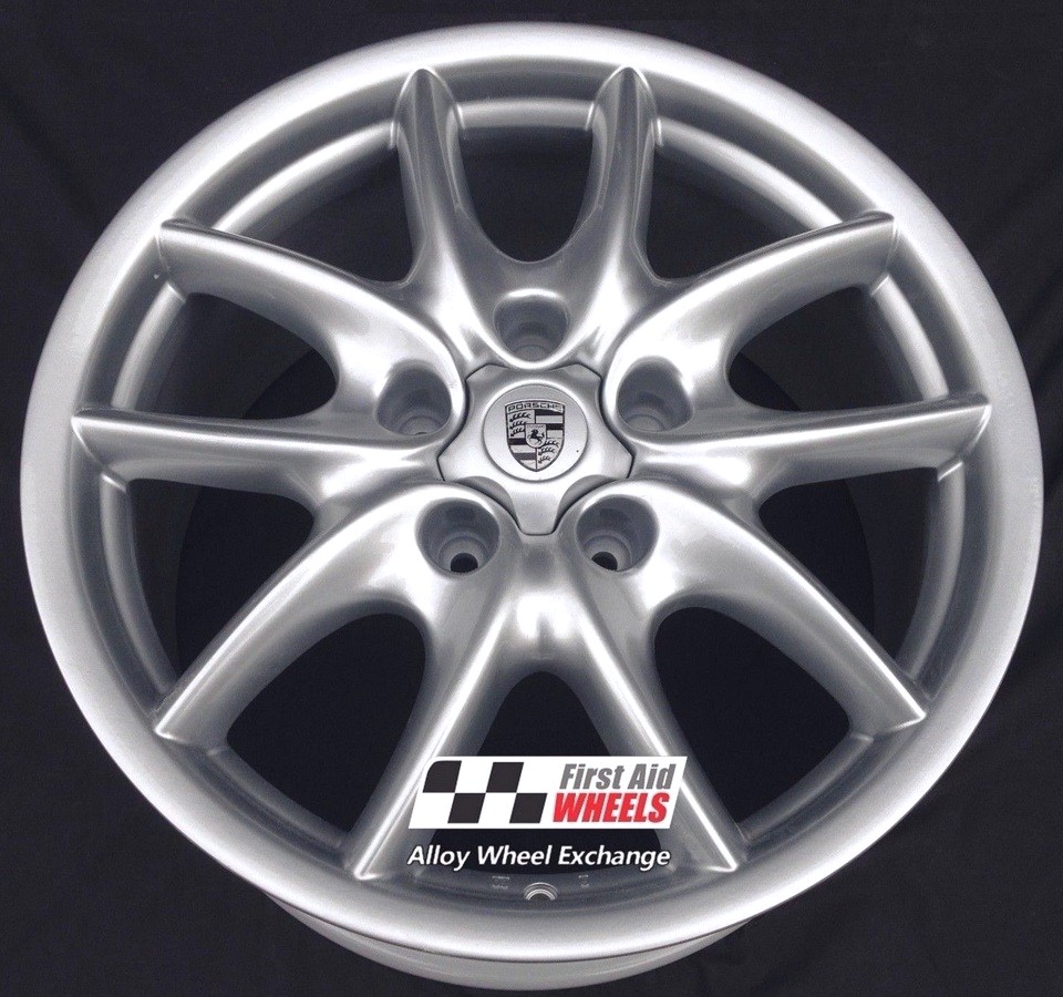 R134S EXCHANGE SERVICE - PORSCHE CAYENNE TURBO 4x19" GENUINE SILVER ALLOY WHEELS