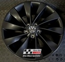 R128SB EXCHANGE SERVICE - VW PASSAT CC 4x18" GENUINE INTERLAGOS SATIN BLACK ALLOY WHEELS