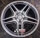 R121DCG EXCHANGE SERVICE - MERCEDES C CLASS 4x18" GENUINE AMG IV GREY DIAMOND CUT ALLOY WHEELS