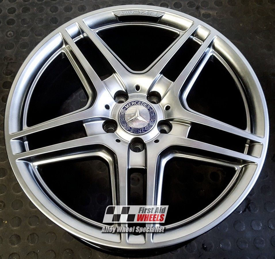 R121SC EXCHANGE SERVICE - MERCEDES C CLASS 4x18" GENUINE AMG IV SHADOW CHROME ALLOY WHEELS