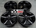 R119GB EXCHANGE SERVICE - AUDI A4 A6 4x18" GENUINE S-LINE 5 SPOKE GLOSS BLACK ALLOY WHEELS