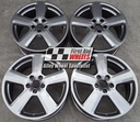 R119A EXCHANGE SERVICE - AUDI A4 A6 4x18" GENUINE S-LINE 5 SPOKE ANTHRACITE ALLOY WHEELS