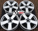 R119S EXCHANGE SERVICE - AUDI A4 A6 4x18" GENUINE S-LINE 5 SPOKE SILVER ALLOY WHEELS