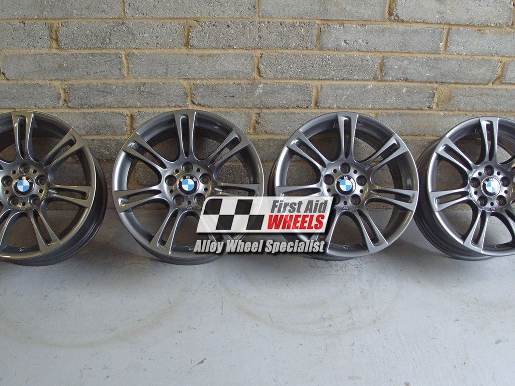 R117FG EXCHANGE SERVICE - BMW 5 6 SERIES 4x17" GENUINE 350M FERRIC GREY ALLOY WHEELS