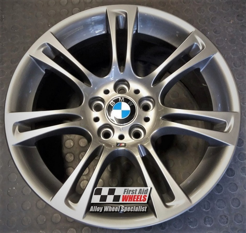 R117FG EXCHANGE SERVICE - BMW 5 6 SERIES 4x17" GENUINE 350M FERRIC GREY ALLOY WHEELS