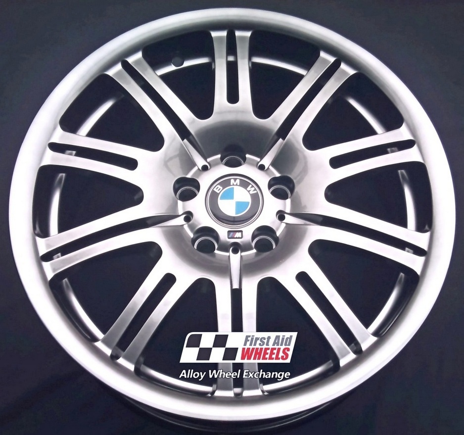 R109SC EXCHANGE SERVICE - BMW E46 M3 4x19" GENUINE STYLE 67M SHADOW CHROME GREY ALLOY WHEELS