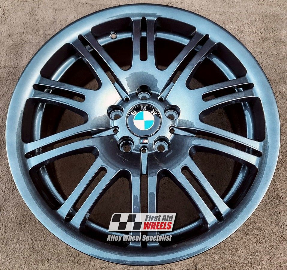 R109BC EXCHANGE SERVICE - BMW E46 M3 4x19" GENUINE STYLE 67M BLACK CHROME ALLOY WHEELS