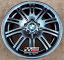 R109BC EXCHANGE SERVICE - BMW E46 M3 4x19" GENUINE STYLE 67M BLACK CHROME ALLOY WHEELS