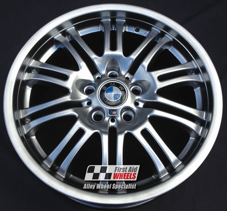 R108SC EXCHANGE SERVICE - BMW M3 E46 4x18" GENUINE 67M SPARKLE SHADOW CHROME ALLOY WHEELS