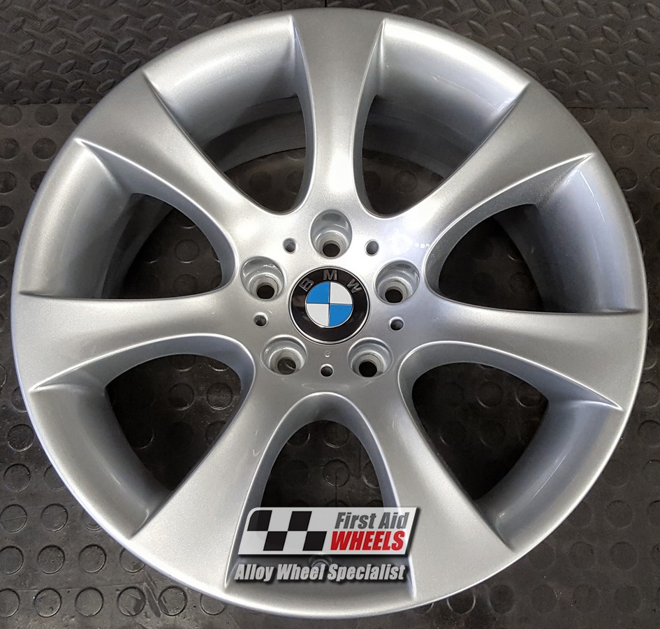 R106S EXCHANGE SERVICE - BMW 5 SERIES E61 4x18" GENUINE STYLE 124 SILVER ALLOY WHEELS