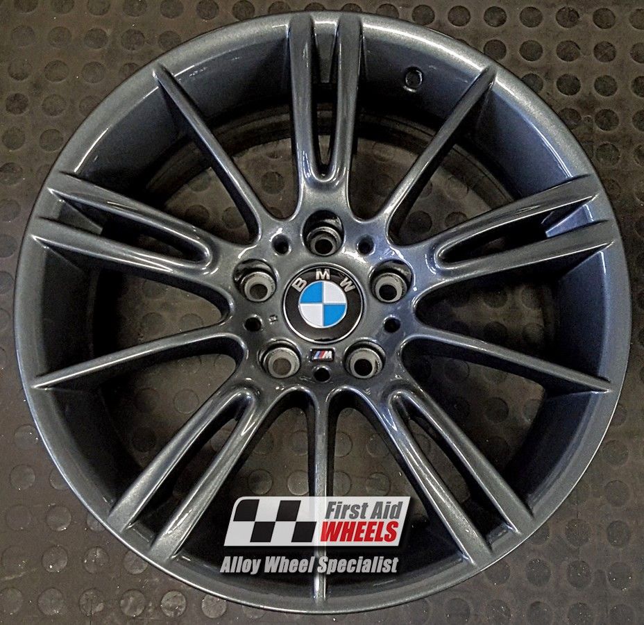 R103A EXCHANGE SERVICE - BMW 3 SERIES 4x18" GENUINE STYLE 193M MV3 ANTHRACITE ALLOY WHEELS