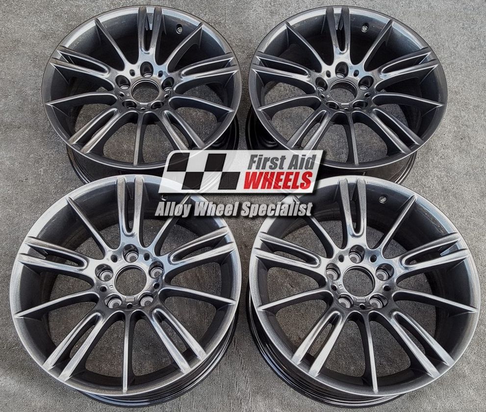 R103LS EXCHANGE SERVICE - BMW 3 SERIES 4x18" GENUINE STYLE 193M MV3 LOTUS SPARKLE ALLOY WHEELS