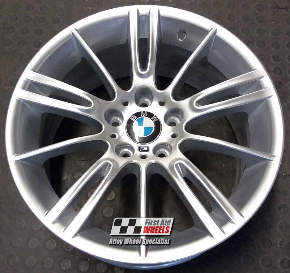 R103S EXCHANGE SERVICE - BMW 3 SERIES 4x18" GENUINE STYLE 193M MV3 SILVER ALLOY WHEELS