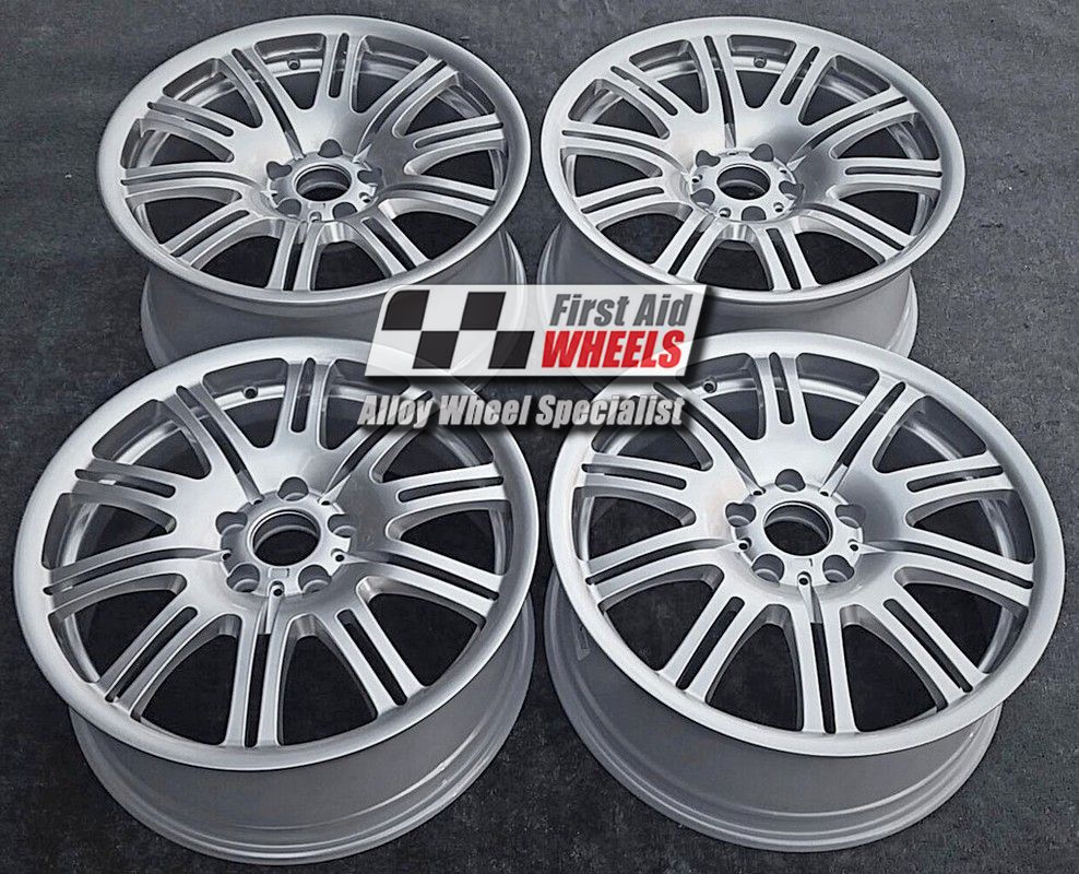 R109S EXCHANGE SERVICE - BMW E46 M3 4x19" GENUINE STYLE 67M SILVER GREY ALLOY WHEELS