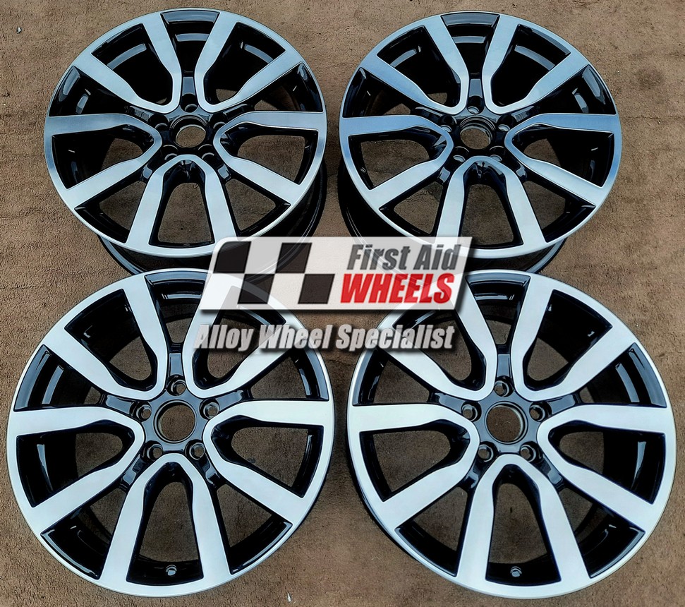 R594GB EXCHANGE SERVICE - VW GOLF MK6 GTI MK7 GTE 4x18" GENUINE SERRON GLOSS BLACK ALLOY WHEELS